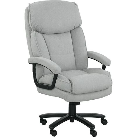 Grand fauteuil de bureau haut, capacité de charge de 200 kg, construction robuste, revêtement souple, gris clair (1/5)