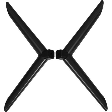 Pieds de Télévision Design Moderne Remplacement de Universels en Plastique Noir, Paire 1, Support Simple Trou pour Salon et Chambre (1/5)