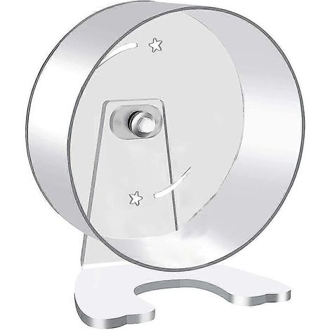 Roue d'exercice de 8,7 pouces avec support, roue de course silencieuse en acrylique pour hamsters, gerbilles, souris, etc. (1/5)