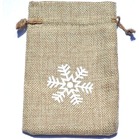 10 bedruckte Leinenbeutel mit Kordelzug für Schmuck, Geschenke oder zur Aufbewahrung – 4er-Set in verschiedenen Größen (1/4)
