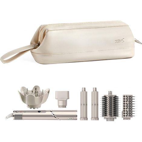 Linpr Sac de Rangement de Voyage pour Styler Complet Dyson Airwrap/Shark Flexstyle et Accessoires, Étui de Voyage Portable, Étui de Transport Étanche pour Sèche-Cheveux (Blanc, Couche Unique) (1/5)