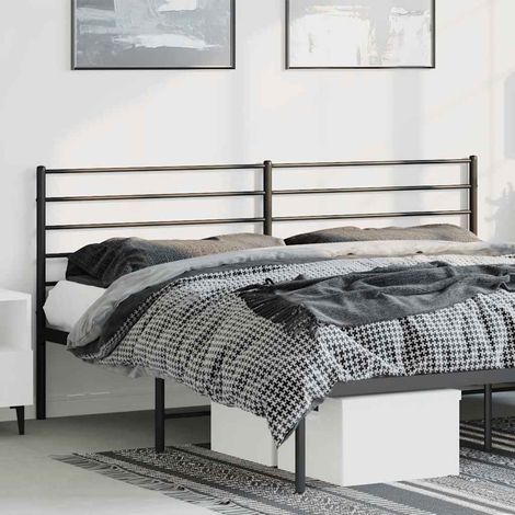 vidaXL Tête de lit de remplacement métal noir 180 cm (1/7)