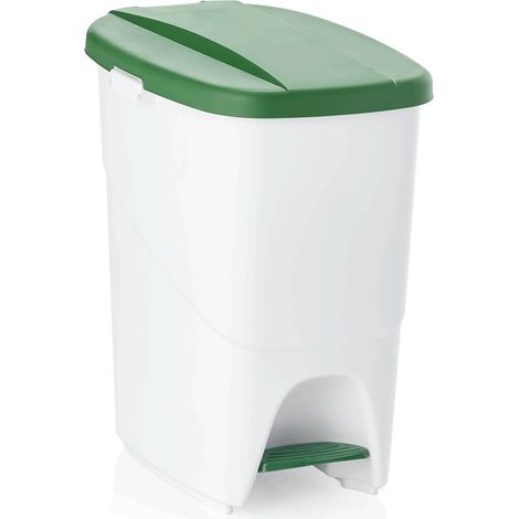 Poubelle à pédale en Polypropylène 25 L vert L 250 mm l 400 mm H 415 mm - Was Germany