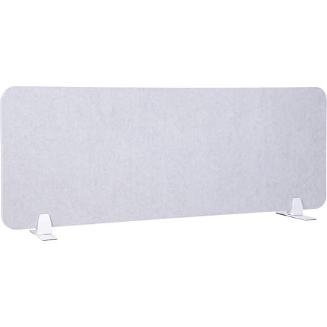 Pannello Fonoassorbente da Banco 120x45 cm Coppia di Piedini con Base D'Appoggio Finitura Grigio (1/4)