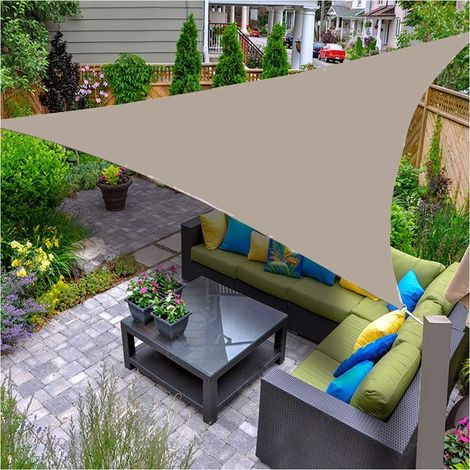 TENDA VELA TRIANGOLARE ESTERNO 3.6X3.6X3.6 TORTORA OMBREGGIANTE (1/4)