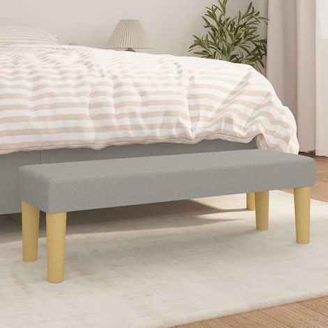 vidaXL Banc Gris clair 100x30x30 cm Tissu (1/5)