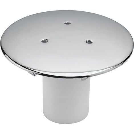 Valentin – Capot en laiton chromé pour bonde de douche 90 mm – Tube garde d'eau – Installation facile sur receveur standard