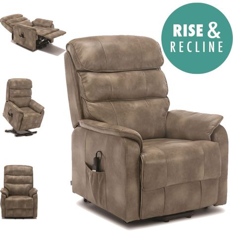 BUCKINGHAM RISE REC STONE LEATHER RECLINER