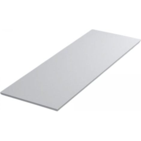 Piano per lavabo bagno rettangolare idrorepellente colore bianco lucido 100x46 cm