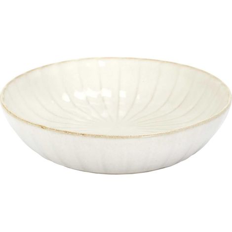 Assiette Creuse en Céramique Soupe et Salade Beige (1/5)