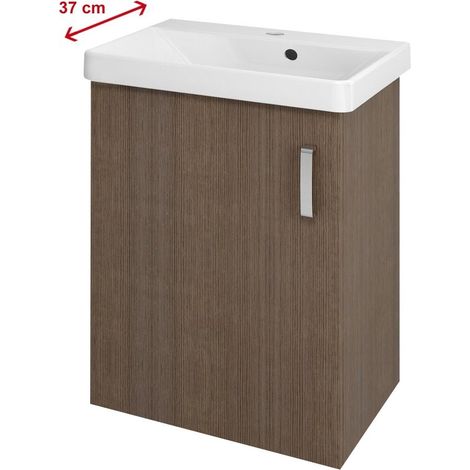 THEIA Meuble sous-vasque 50,9x70x35cm, 1x porte, gauche, Pin Rustique