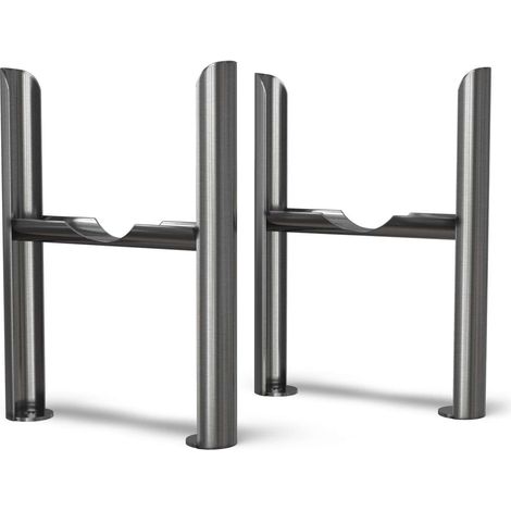 Alpha - Column Radiator Feet - 4 Column Raw Metal