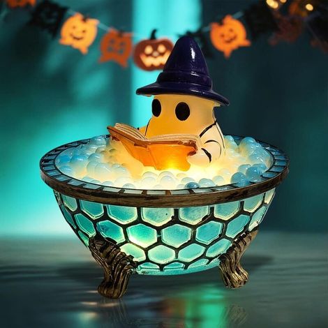 Lampe de bain fantôme d'Halloween – lecture mignonne en forme veilleuse (1/5)