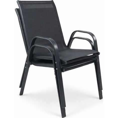2 pezzi sedia da giardino Sedia impilabile Sonlas 89x56x73 - VCM