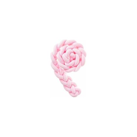 [NEVER USED] Crib Bumper 4 Weaving Baby Cushion Snake Braided Bumper Velvet Crib Protector Bumper Nursery for Newborns Bed Room Decor with Laundry Bag, Pink, 1.5m