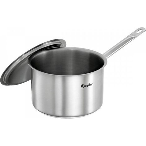 Casserole inox finition brossée 4 Litres, couvercle inclus (1/4)