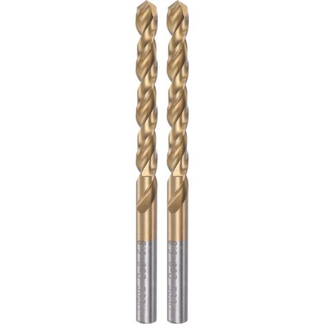 Hélicoïdal Perceuse Bits 5,8mm Titane Enduit (HSS-E) M42 2pcs (1/5)
