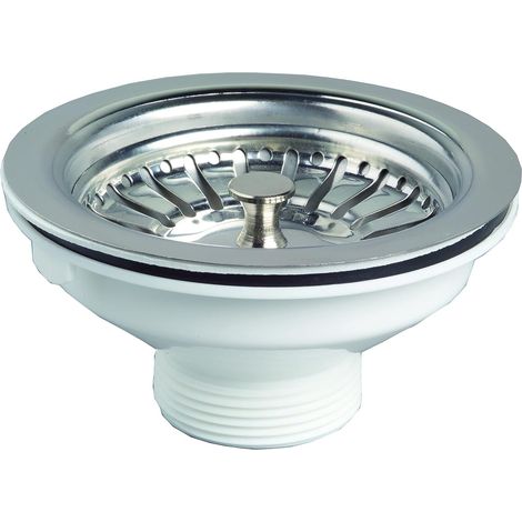 Single Sink Basket Strainer (Product size: 114MM mm), White (1/5)
