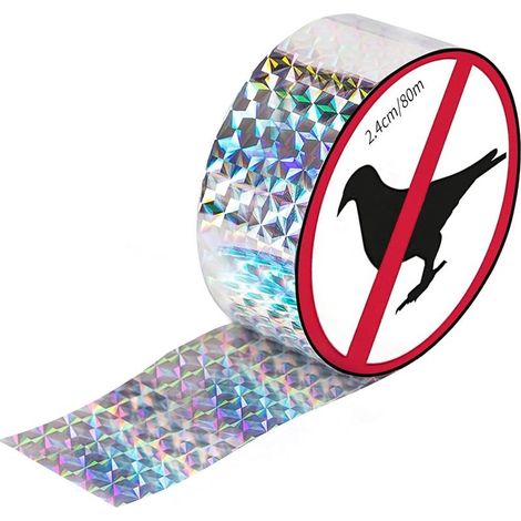 Reflective bird repellent tape – 80m x 2.4cm – Non-toxic polyester film – Wind and weather resistant (1/5)