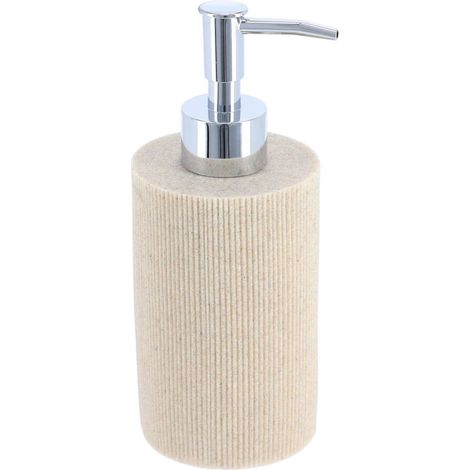 Seifenspender mit polyresin-streifen 310 ml - natürlich - Tendance