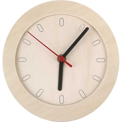 Horloge murale de bonne qualité en bois - facile à assembler - à peindre des deux côtés. réf 544260