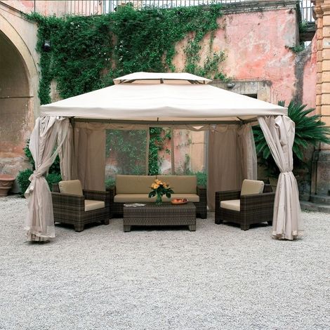 Couverture supérieure de rechange pour gazebo sahara mt.3x4 – Toile polyester 220 g/m² – Airvent 80x178 cm – Protection contre intempéries – I Giardini Del Re (1/3)