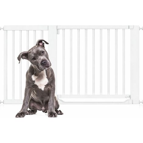 Bettacare Wooden Heritage Flat Step Dog Gate, White, 145cm - 153cm