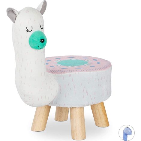 Sgabello animali per bambini bianco e rosa 1300027522