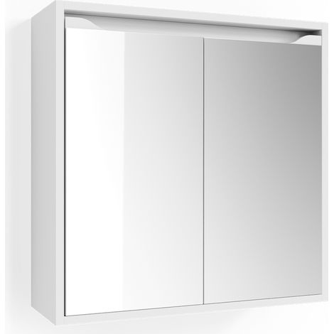 Badspiegelschrank Ruben, Weiß, 60 x 60 cm, Vicco
