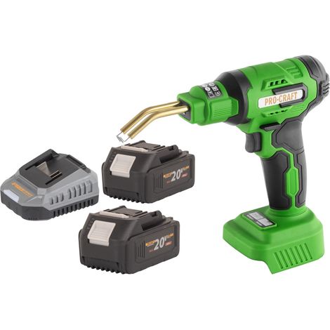 Procraft CS40-bb Akku Kunststoffschweißgerät 20 V 600 °C 0,7 - 1,1 A + 2x Akku 4,0 Ah + Ladegerät + Koffer