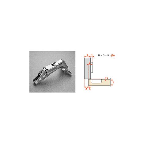 SALICE CERNIERA P/MOBILI C2AFG99 COLLO 9 165 GRADI