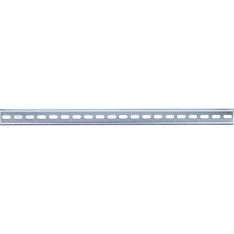 Rs Pro – Rail DIN oméga en acier 500mm x 35mm x 7.5mm – Fendu pour montage sur tableau électrique – Compatible DIN 46277 CENELEC EN 50022