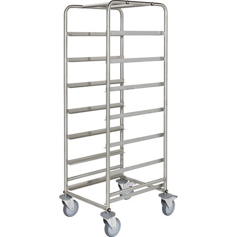 Kongamek, Chariot pour bacs, inox, L x l x h 560 x 500 x 1565