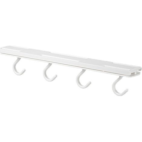 Retractable Sliding Hooks Punch Free Wall Mounted Stick Hooks Kitchen Pull Out Hooks