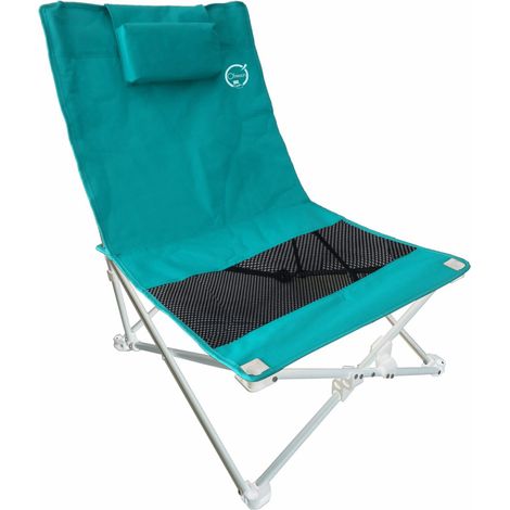 Siège de plage pliable en acier 16mm – Assise en textilène résistante – Housse de transport incluse – Dimensions 40 x 70 x 40 cm – Charge max 90 kg – O'Sun (1/2)