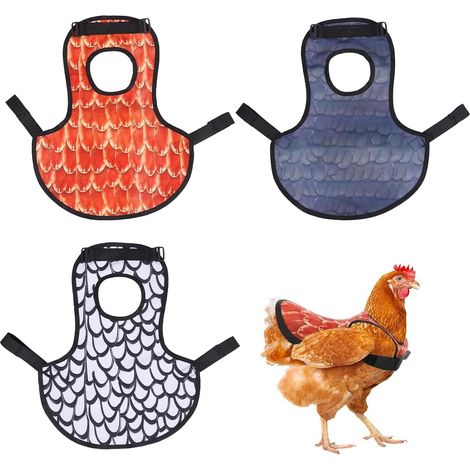 Pièces Selle de Poulet, Gilet de Sécurité pour Poules Réglable, Tablier de Protection Dorsale, Accessoire pour Poulet Respirant et Résistant, pour Poulailler et Élevage de Volailles (1/5)