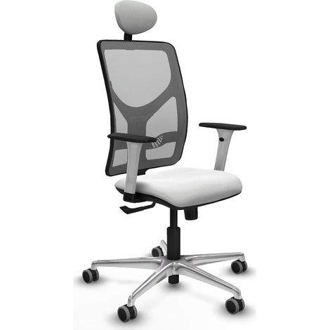 Chaise de bureau piqueras y crespo Motilla blanc support lombaire (1/2)
