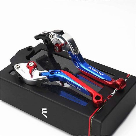 Suitable for Yamaha XMAX300 20-24 years modified aluminum alloy brakes, horn handlebars, clutch trolley handlebars( Silver blue red 23 to 24 years) (1/5)