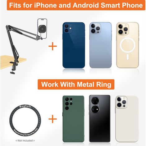 Support magnétique de bureau VRIG MG-09 pour téléphone, support flexible à clipser pour iPhone 15/14/13/12, idéal pour les vlogs, les diffusions en direct et l'enregistrement vidéo. (1/2)
