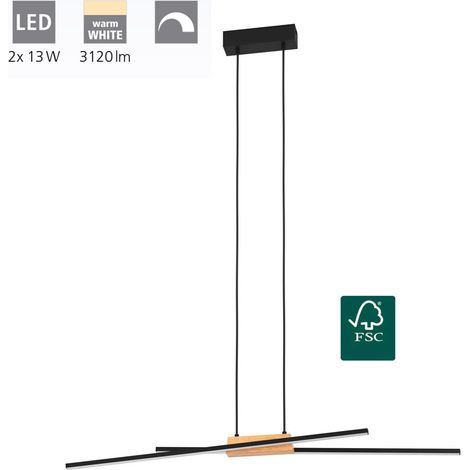 Lampe suspendue panagria en plastique LED blanc 2x13W 3000K L: 93,5 cm B: 7,5 cm H: 110 cm Dimmable (1/5)