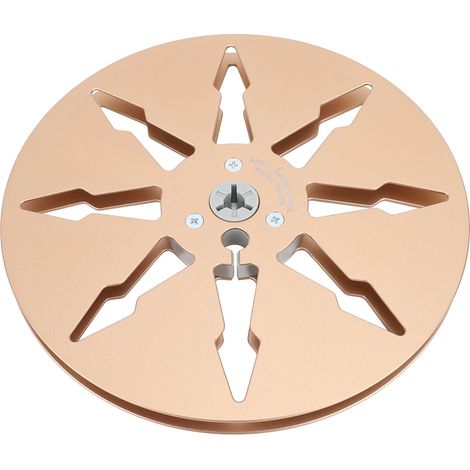 Bobine de bande magnétique vide 1/4" (7 pouces), 8 trous, en alliage d'aluminium, pour magnétophone à bobines ReVox et Studer Gold. (1/5)