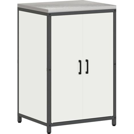 Maison Exclusive - Stoccaggio in cucina HATTEM Bianco 60 x 50 x 92 cm Acciaio