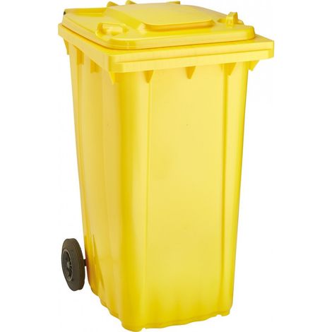 Cubo de baena WAVE 240-l plástico amarillo