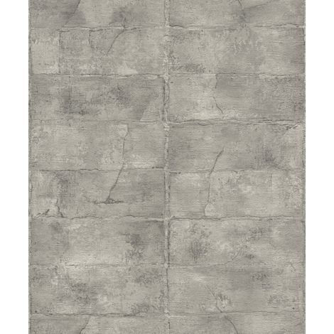 Rasch Vliestapete 520156 Concrete steine grau 10,05x 0,53 m Vliestapeten (1/3)