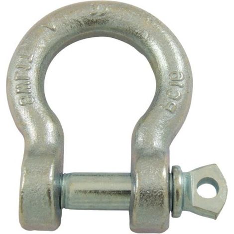 Manilles lyres à piton à oeil acier estampé zingué blanc diamètre axe 18 mm - PRAMAC (1/3)