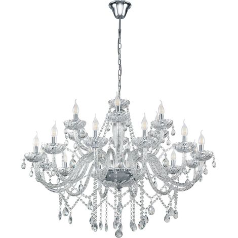 Suspension Basilano 1, lustre vintage à 18 flammes, style Shabby Chic (1/5)