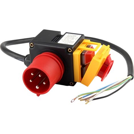 Waterproof Electromagnetic Switch Three-Phase Switch 400V Emergency Switch with Cover Circuit Breaker Protection for Saws Table Electric Drill (1/5)