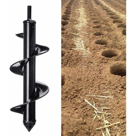 Tarière de jardin, tarière de jardin, tarière en spirale Tarière électrique Tarière électrique, perceuse rotative de jardin, outil de plantation pratique (220×40mm) (1/4)