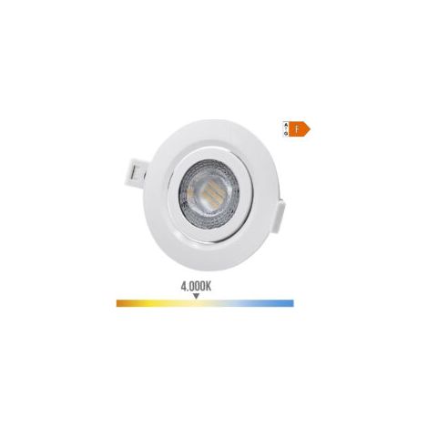 Spot LED encastré blanc - 9W 806lm 4000K - 31643 - EDM (1/2)