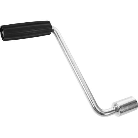 Manivelle de Cric pour Camping-douille 19mm en Acier et Plastique, Accessoire Polyvalent pour Levage et Stabilisateur de Caravane Argenté (1/5)